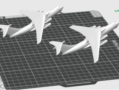 ilyoshin air plane and Commander 500S, scale 1:500