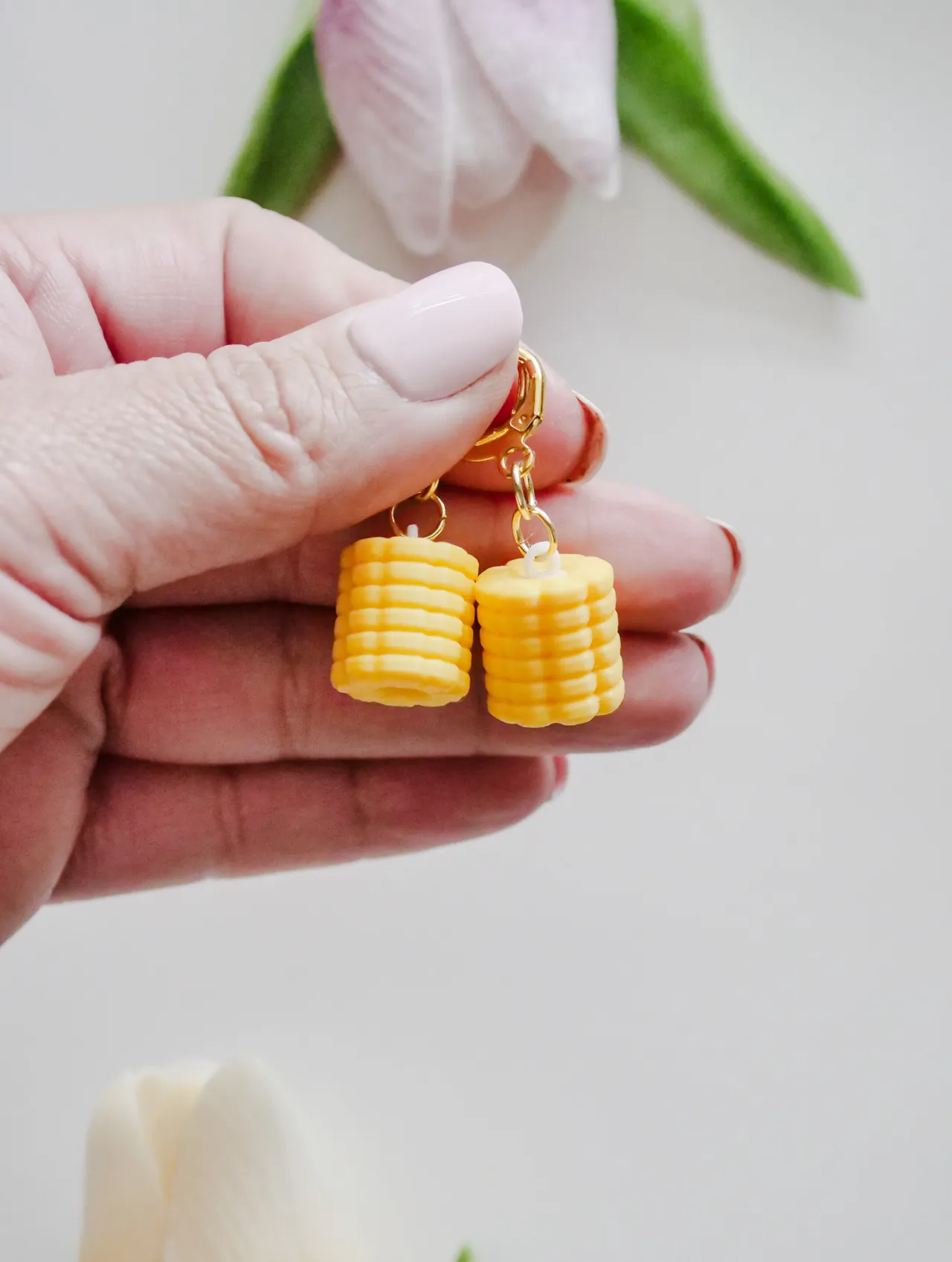 Corn the Cob earring view 3