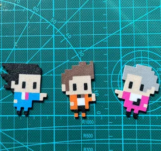 Ace Attorney Childhood Friends Pixel Characters