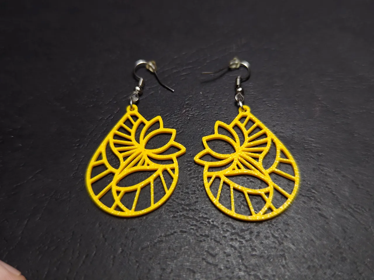 Lotus in a Drop Earrings view 4