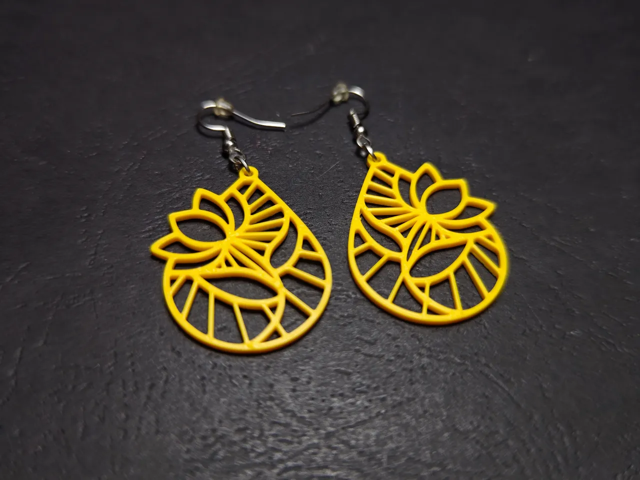 Lotus in a Drop Earrings view 2