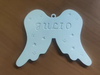 Alas ángel recordatorio para colgar