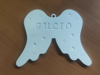 Angel wings remembrance to hang