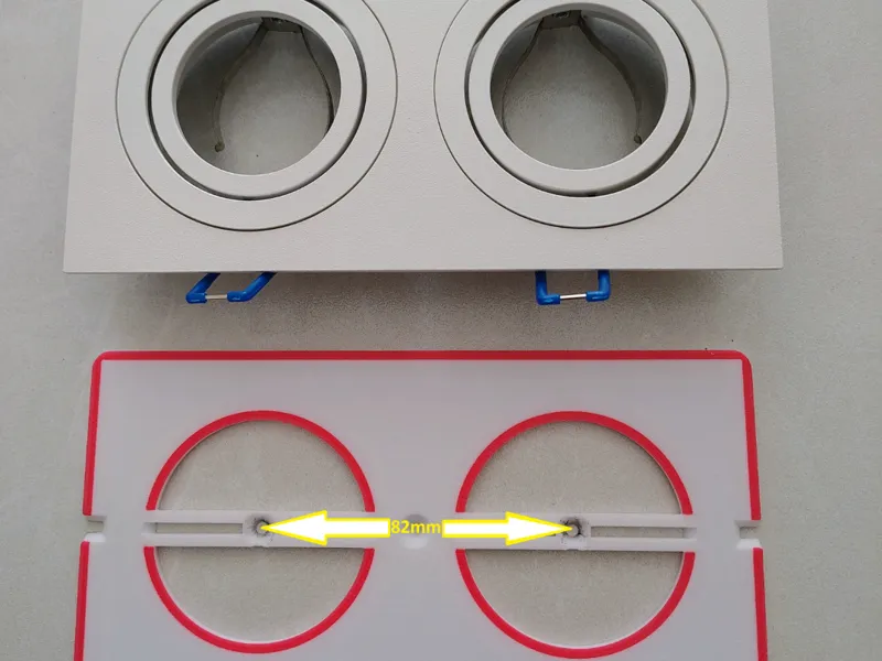 Template for DOUBLE  Ceiling Spotlight