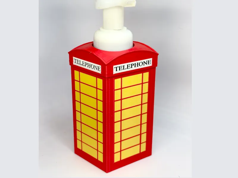 Classic London Phone Box Sleeve for Soap Dispenser