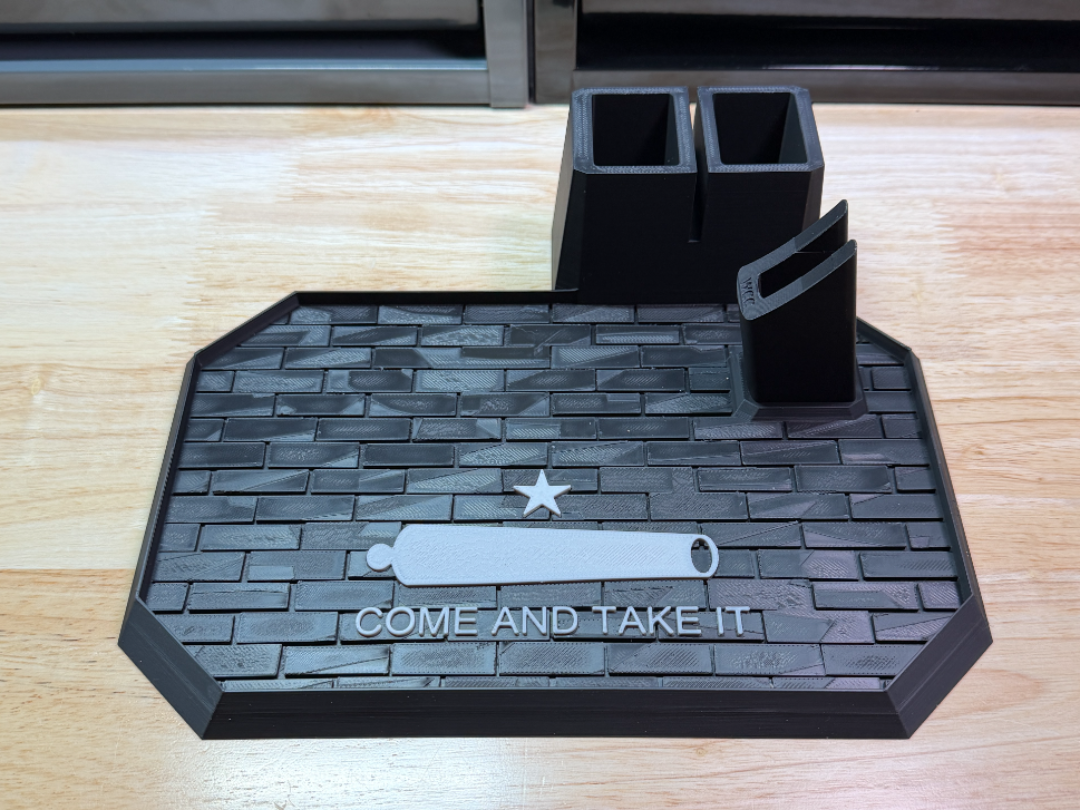 EDC Tray w/ Pistol Stand & Dual Mag Holder