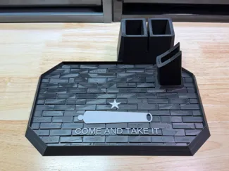 EDC Tray w/ Pistol Stand & Dual Mag Holder