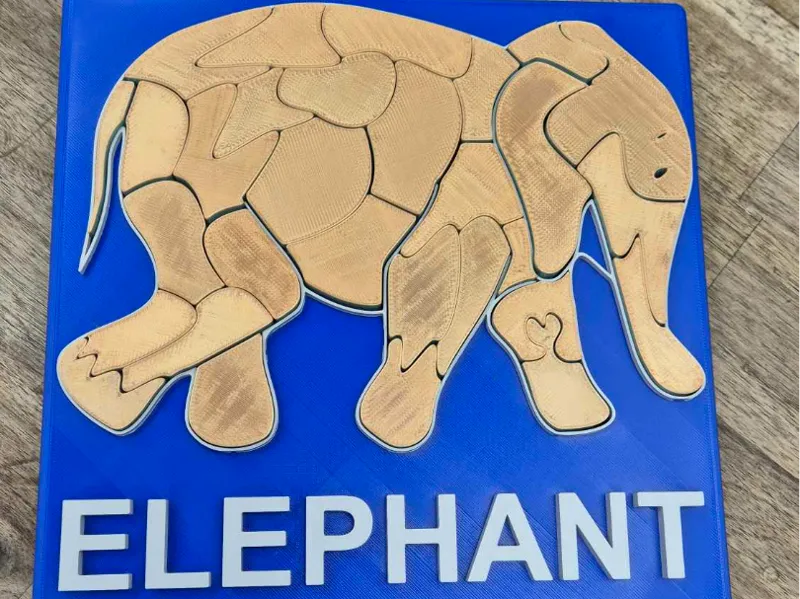 Elephant Jigsaw Puzzle 25 Pieces 3D Animal