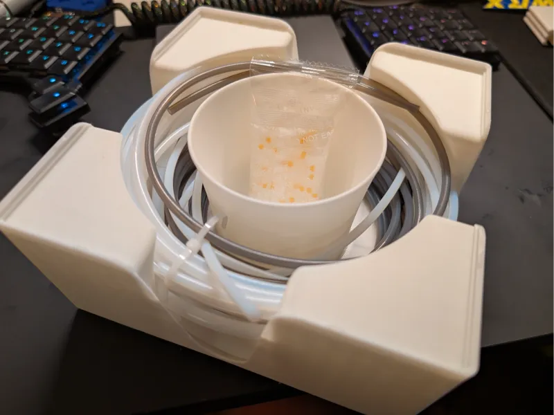 Gridfinity PTFE Tube & Spare Filament Bin