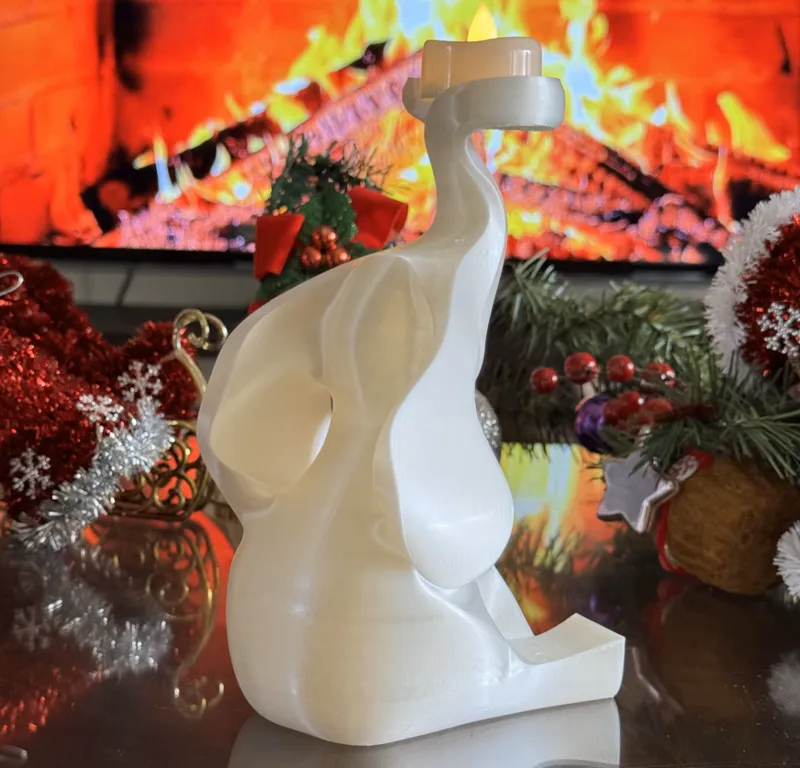 White Elephant LED tea light holder