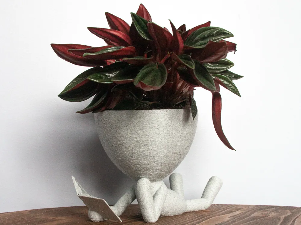 Vaso Pessoa Deitada Lendo