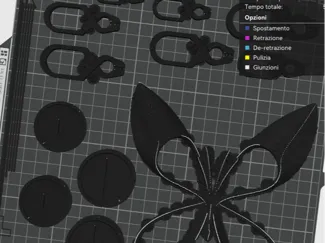 piatto farfalla vaso fiori e clips scala