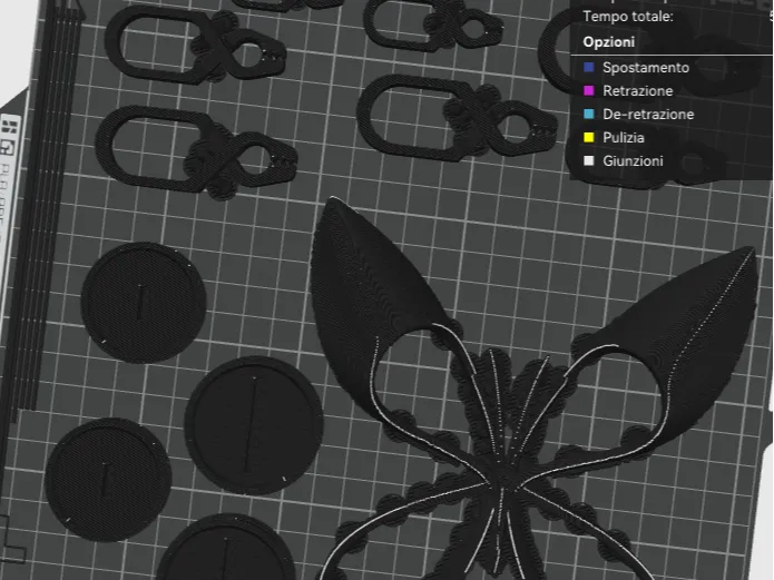 piatto farfalla vaso fiori e clips scala