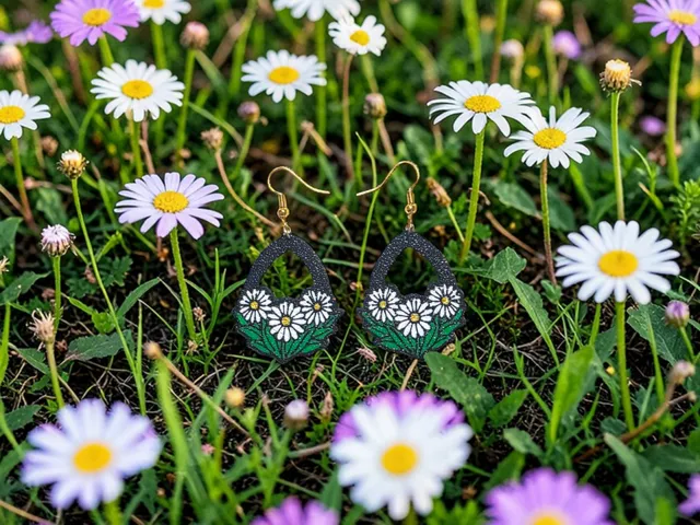 Daisy arch earrings