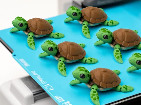 Letrero o emblema decorativo: Flexi Turtle Articulated — referencia de MakerWorld