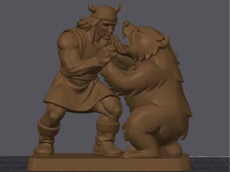 Lāčplēsis (Bear-Slayer) – Latvian Legend Sculpture