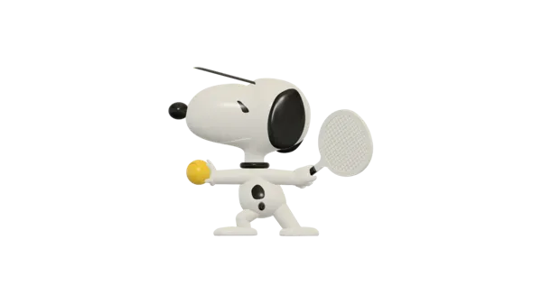 Snoopy joueur de tennis