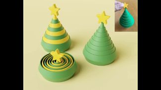 伸缩解压圣诞树 创意玩法
