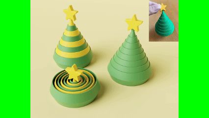伸缩解压圣诞树 创意玩法