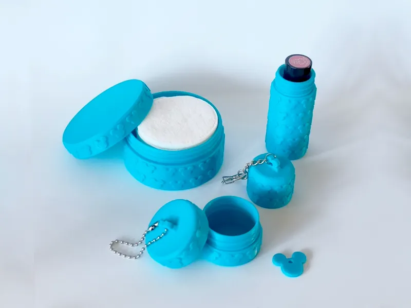 Travel Case Set with mouse-Inspired Pattern