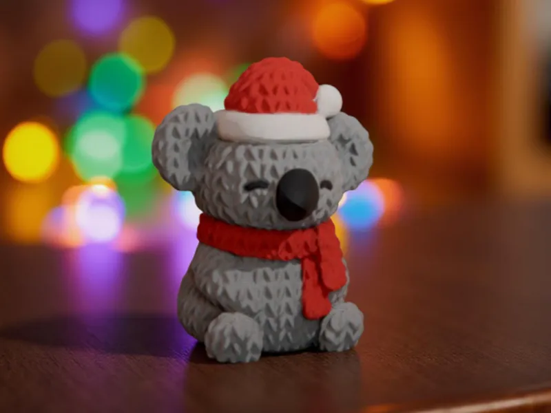 Knitted Christmas Koala