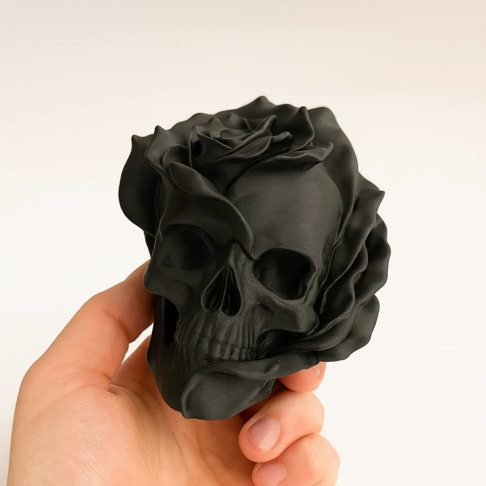 THE SKELETON HEAD ROSE / FORBIDDEN ROSE / GOTHIC - Free 3D Print