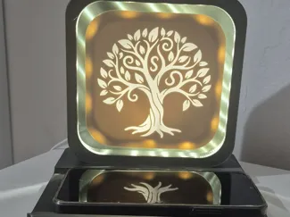 Lampada Albero della Vita + Base Qi Opzionale
