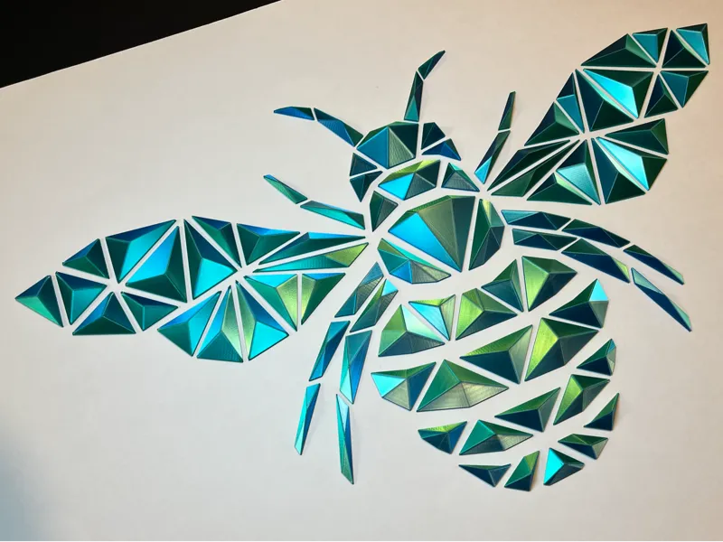 Geometric Bee Wall Art