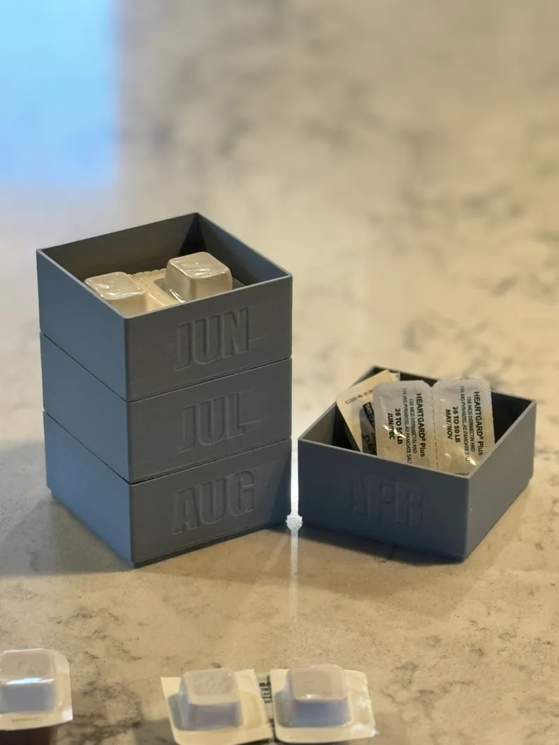 Large Month Organizers / Monthly Dog Pill Caddy