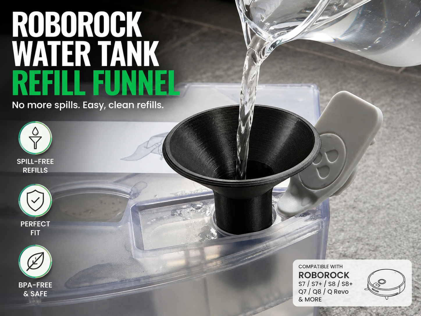 Roborock Water Tank Refill Funnel