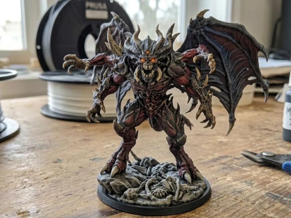D&D Miniature -Pit Fiend Greater Infernal Overlord - Free 3D Print ...