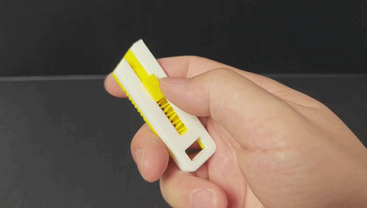 Miniatura 2 do modelo 3D 弹簧伸缩式快递刀、开箱刀（仅8克，全打印件）