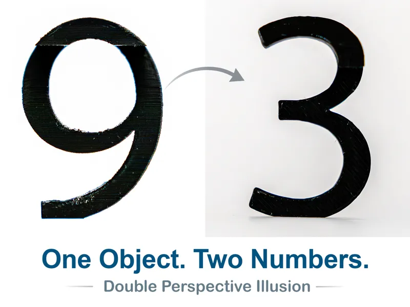 Number 93 Optical Illusion (10-99 available)
