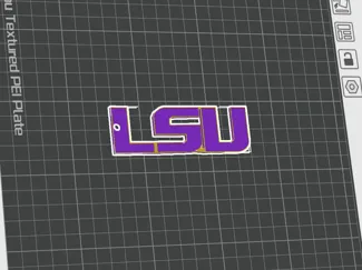 3d keychain of LSU logo 