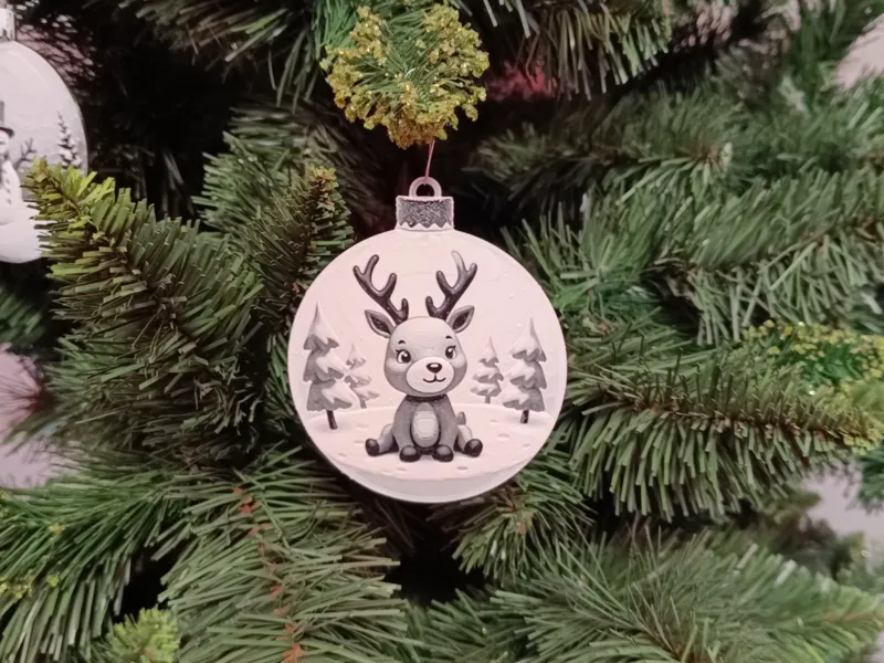 Christmas little cute reindeer bauble/ornament