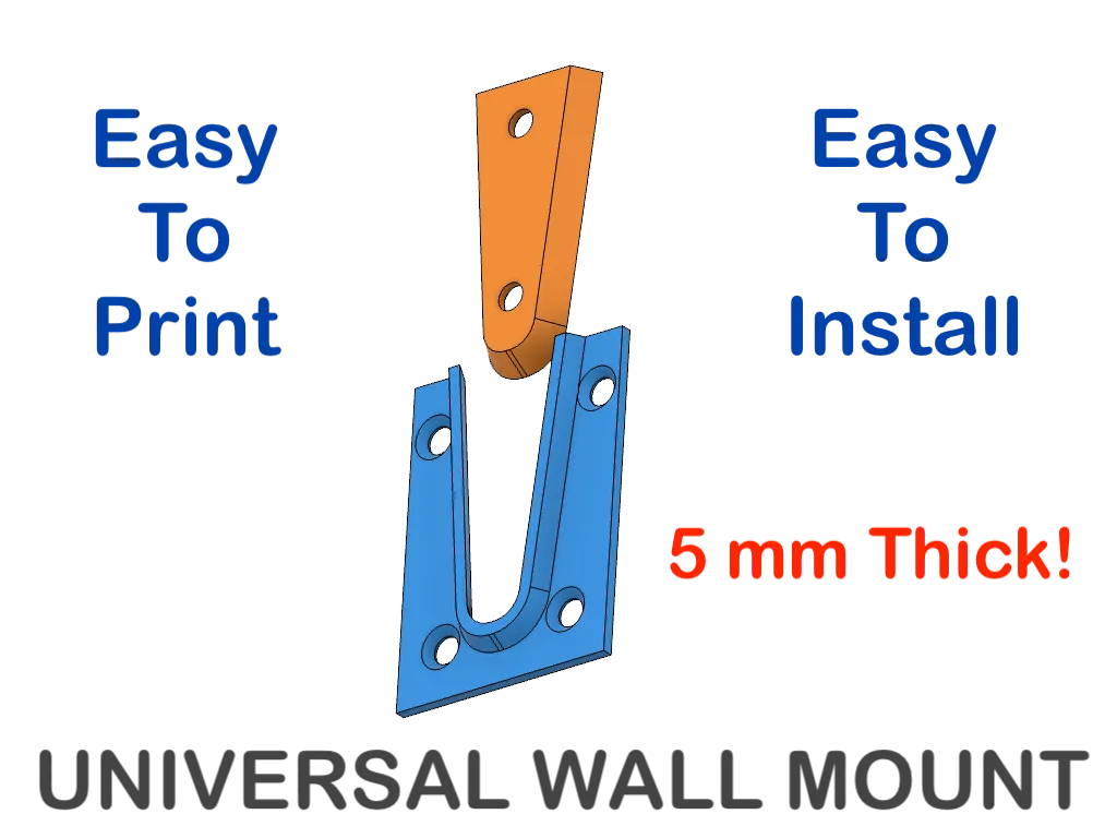 Universal wall mount - Free 3D Print Model - MakerWorld