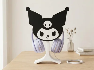 Iconic Kuromi Headphone Stand | Desk Organizer 