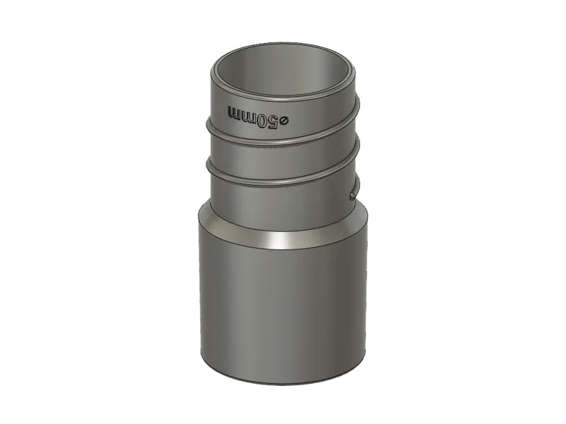 50mm Spiralschlauch auf 57mm Staubsaugeradapter