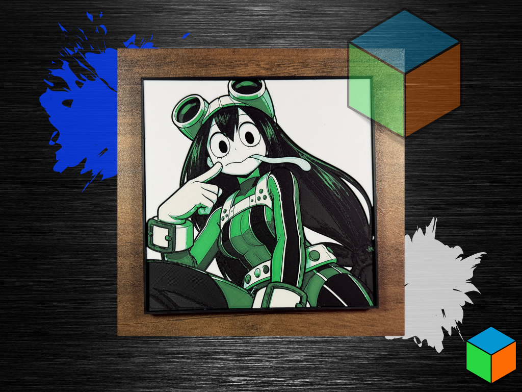Froppy (Tsuyu Asui) — HueForge Wall Art 