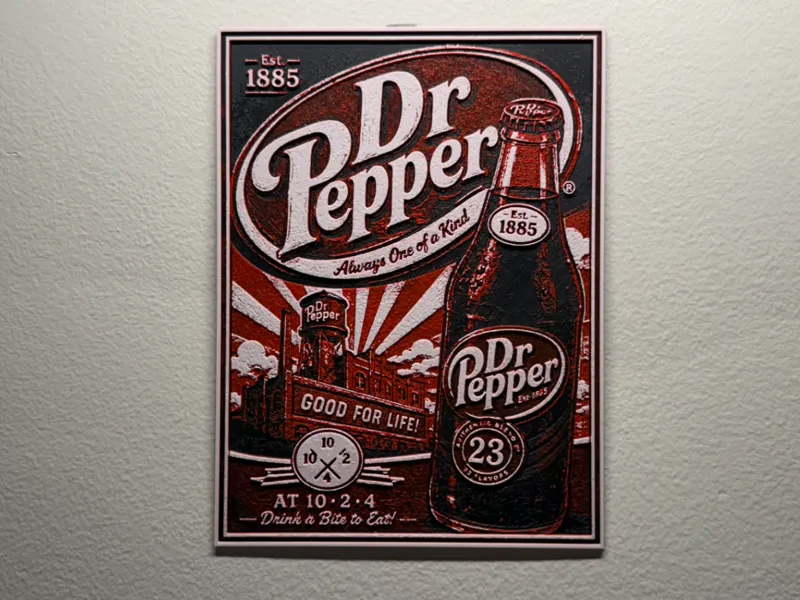 Dr Pepper Poster Style HueForge