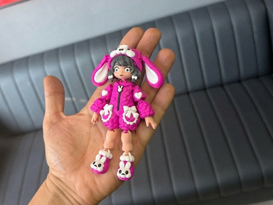 Flexi Bunny Doll – Cute Articulated Figure - 1