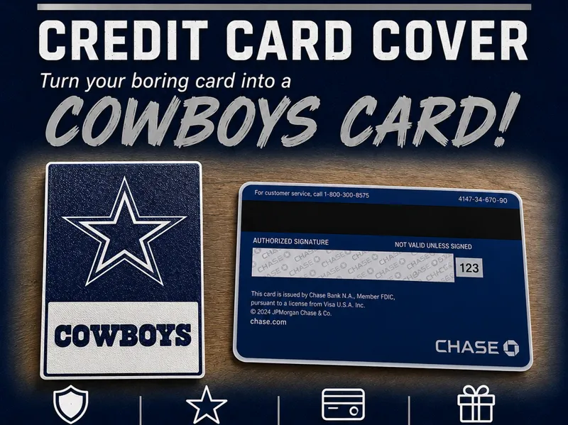 Dallas Cowboys Credit Card cover - tap and pay