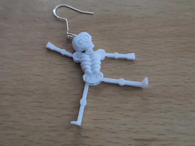 skeleton earring articulated