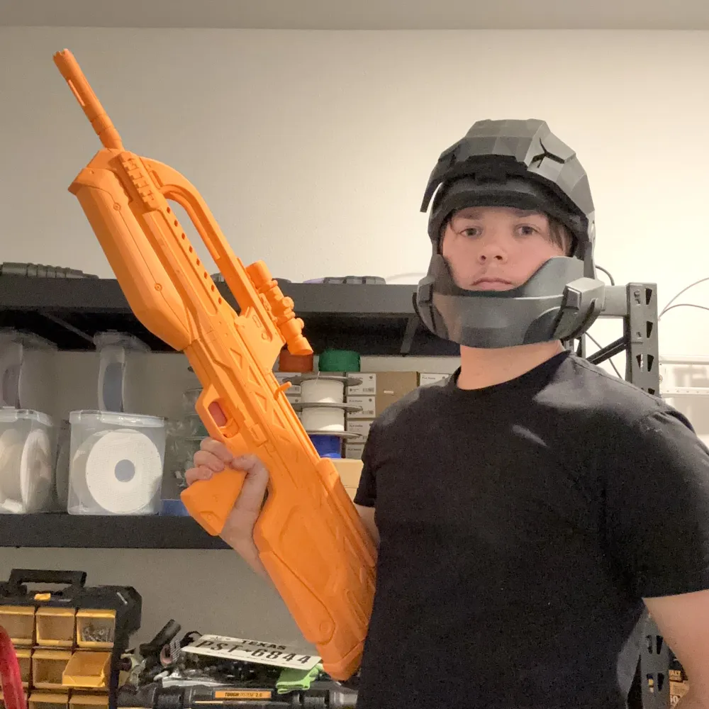 Halo BR75 Service Rifle UNSC Weapon v1.1 - Free 3D Print Model - MakerWorld