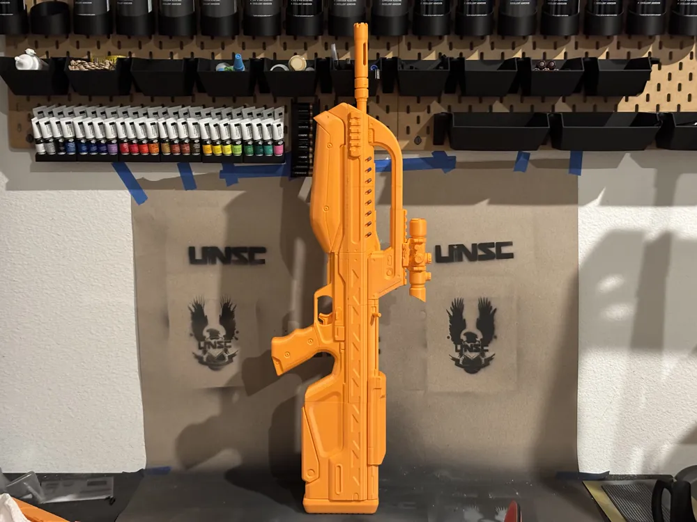 Halo BR75 Service Rifle UNSC Weapon v1.1 - Free 3D Print Model - MakerWorld
