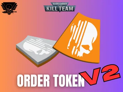 Kill team order token Same Logo Back and Front