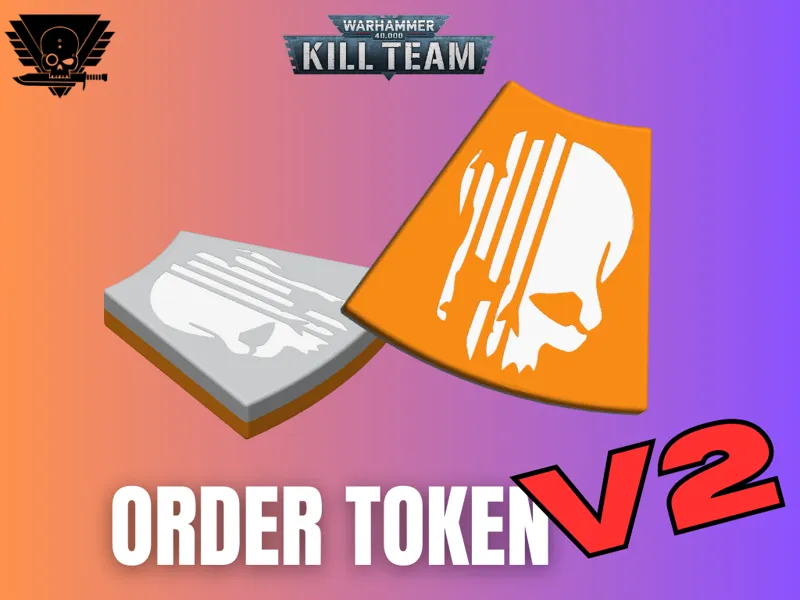Kill team order token Same Logo Back and Front