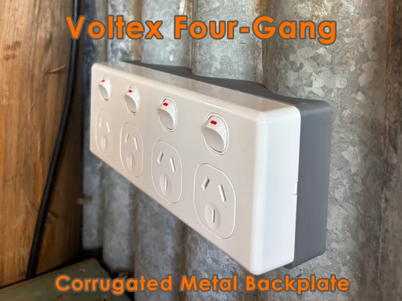 Voltex CPP4H Four-Gang Corrugated Backing Plate