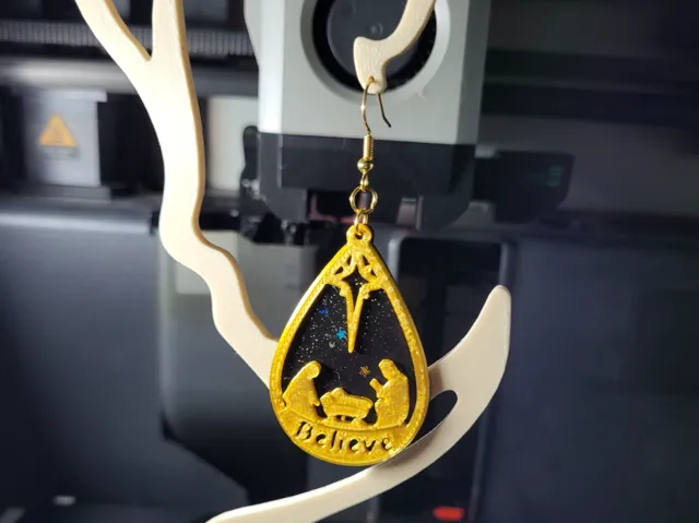 Nativity christmas earrings