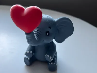 Baby Elephant with Heart